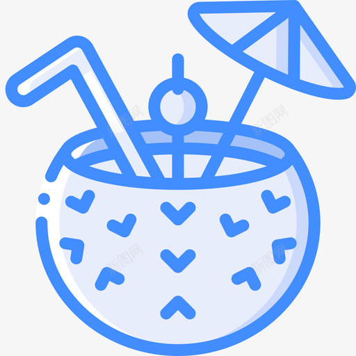 鸡尾酒混合器1蓝色svg_新图网 https://ixintu.com 鸡尾酒 混合器 蓝色
