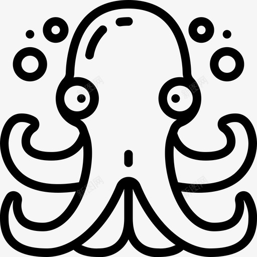 章鱼潜水44直线型svg_新图网 https://ixintu.com 章鱼 潜水 直线 线型