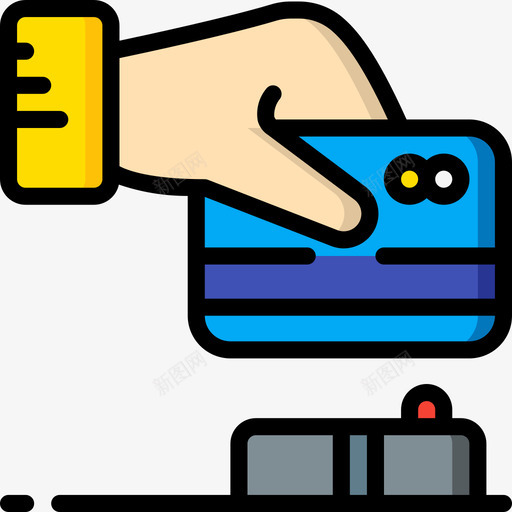 非接触式卡支付线性颜色svg_新图网 https://ixintu.com 非接触式 支付 线性 颜色