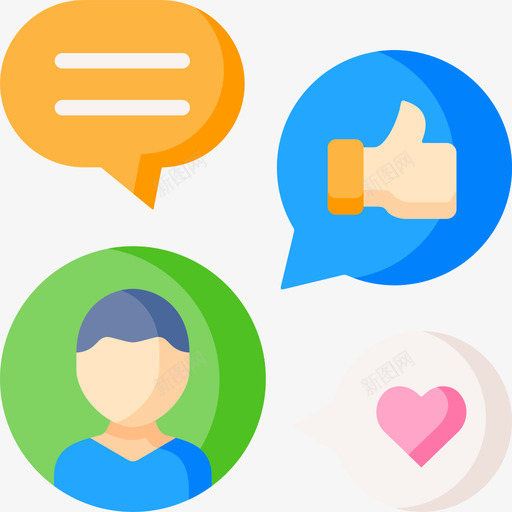社交媒体人际关系和情感23平淡svg_新图网 https://ixintu.com 社交 媒体 人际关系 情感 平淡