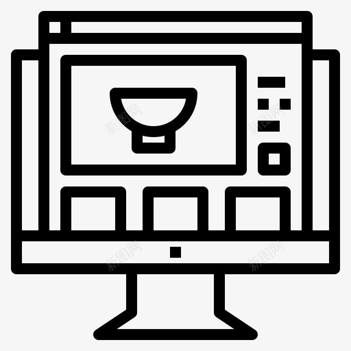 网上购物食品在线1线性svg_新图网 https://ixintu.com 网上购物 食品 在线 线性