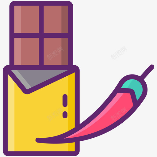 巧克力美食家线性颜色svg_新图网 https://ixintu.com 巧克力 美食家 线性 颜色