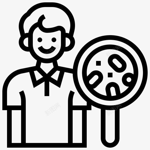 细菌医学技术15线状svg_新图网 https://ixintu.com 细菌 医学 技术 线状