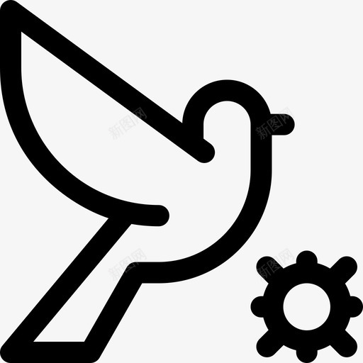 鸟类病毒传播1线状svg_新图网 https://ixintu.com 鸟类 病毒 传播 线状