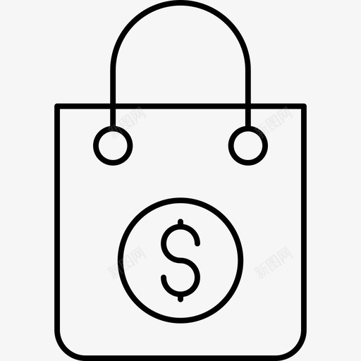 购物袋购物车美元svg_新图网 https://ixintu.com 购物车 购物袋 美元 购物 商业 金融 图标
