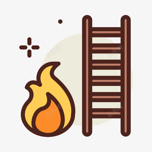 消防梯1线性颜色svg_新图网 https://ixintu.com 消防 线性 颜色