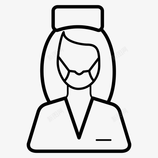女医生专业人士外科医生svg_新图网 https://ixintu.com 女医生 专业 人士 外科 医生 医疗 线图 图标