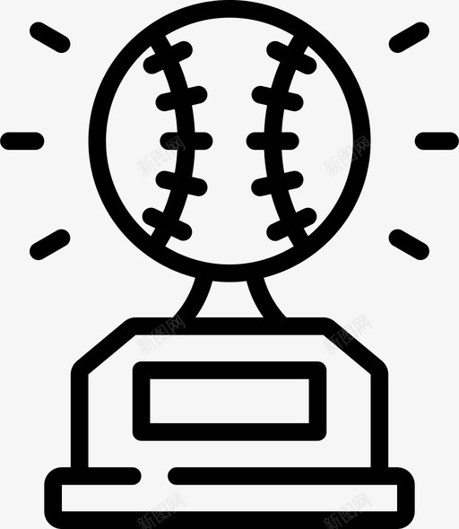 奖杯棒球56直线型svg_新图网 https://ixintu.com 奖杯 棒球 直线 线型