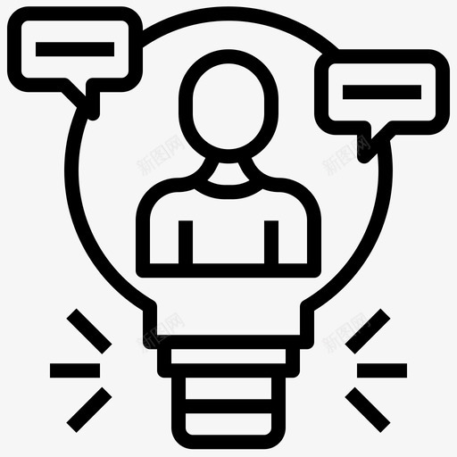 Idea社交媒体181线性svg_新图网 https://ixintu.com Idea 社交 媒体 线性