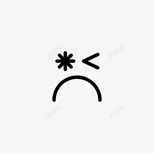 表情符号无聊脸svg_新图网 https://ixintu.com 表情 符号 无聊 眨眼