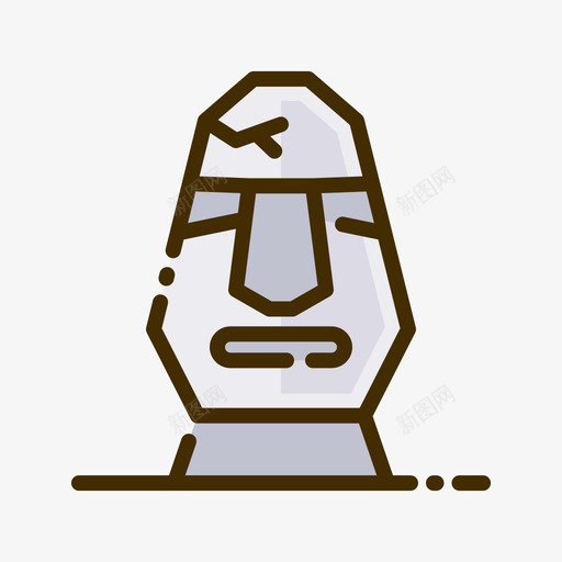 雕像史前44线性颜色svg_新图网 https://ixintu.com 雕像 史前 线性 颜色