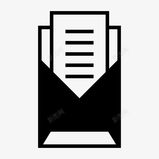 新闻稿文件信封svg_新图网 https://ixintu.com 邮件 新闻稿 文件 信封 发送