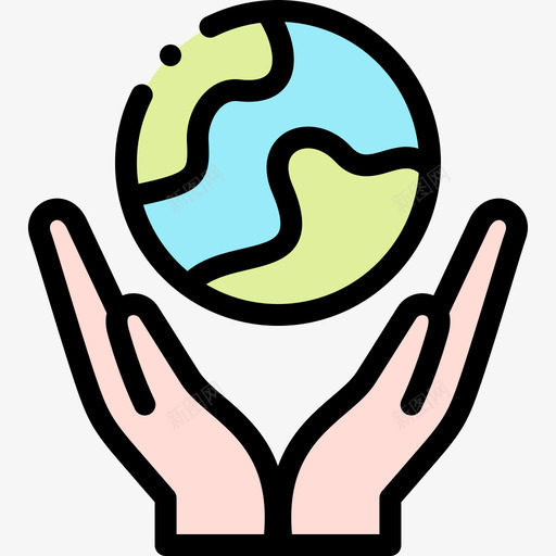 地球地球母亲节18线颜色svg_新图网 https://ixintu.com 地球 母亲节 颜色
