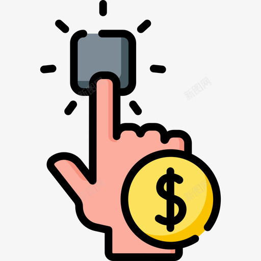 每次点击成本营销和搜索引擎优化12线性颜色svg_新图网 https://ixintu.com 每次 点击 成本 营销 搜索引擎 优化 线性 颜色