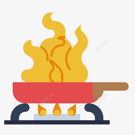 Flambe烹饪135扁平svg_新图网 https://ixintu.com Flambe 烹饪 扁平