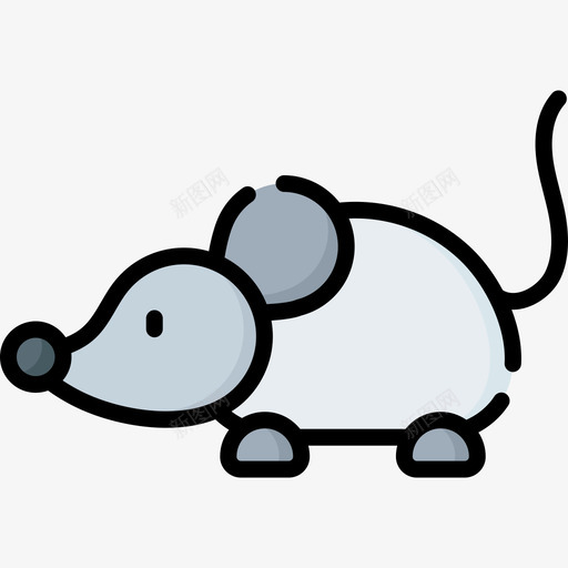 小鼠生物工程46线性颜色svg_新图网 https://ixintu.com 小鼠 生物工程 线性 颜色