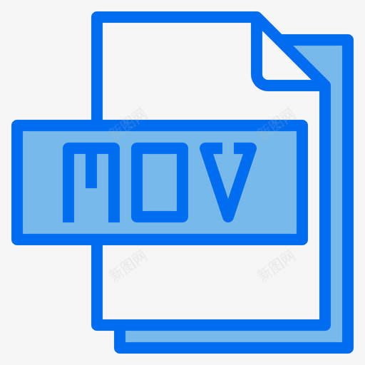 Mov文件文件格式5蓝色svg_新图网 https://ixintu.com 文件 Mov 格式 蓝色