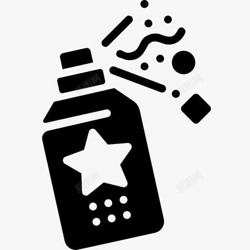 喷漆派对庆祝19填充svg_新图网 https://ixintu.com 喷漆 派对 庆祝 填充