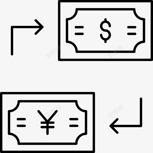 美元外汇金融svg_新图网 https://ixintu.com 金融 美元 外汇 转账 日元 商业 图标