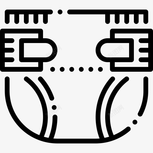 尿布婴儿淋浴48线性svg_新图网 https://ixintu.com 尿布 婴儿 淋浴 线性
