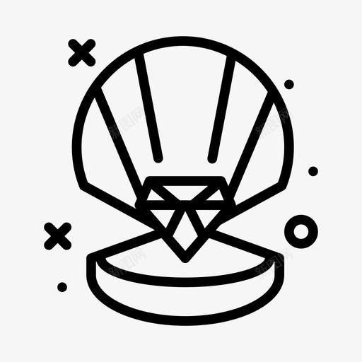 珍珠甲壳纲线状svg_新图网 https://ixintu.com 珍珠 甲壳 线状