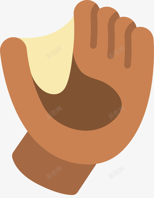 手套棒球55扁平svg_新图网 https://ixintu.com 手套 棒球 扁平
