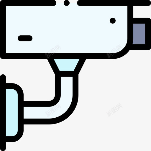 闭路电视保护安全18线性彩色svg_新图网 https://ixintu.com 闭路电视 保护 安全 线性 彩色