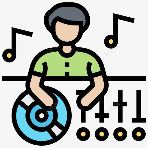 混音soundstudio4线性颜色svg_新图网 https://ixintu.com 混音 sound studio 线性 颜色