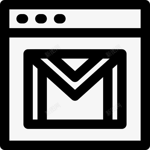 Gmail网络和通信7线性svg_新图网 https://ixintu.com Gmail 网络 通信 线性