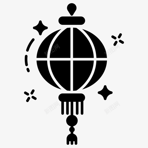 灯笼中文4字形svg_新图网 https://ixintu.com 灯笼 中文 字形