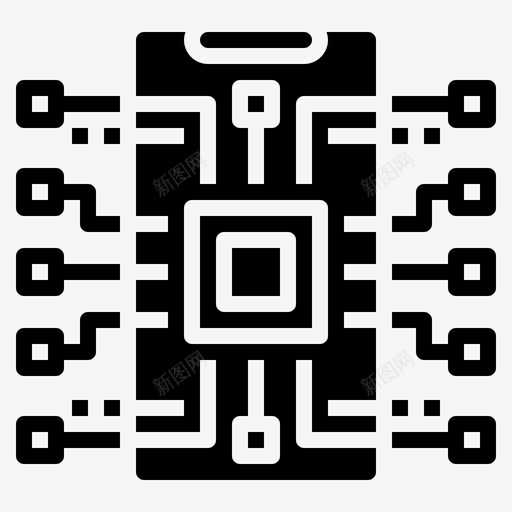 人工智能技术手机智能手机svg_新图网 https://ixintu.com 手机 人工智能 技术 智能