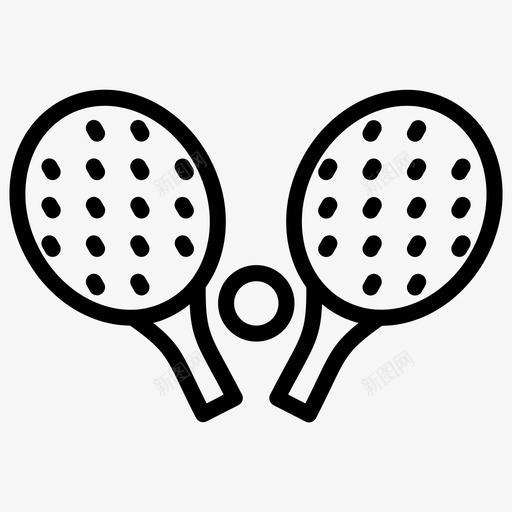 桌球游戏乒乓球svg_新图网 https://ixintu.com 乒乓球 体育 桌球 游戏 加粗 粗线条