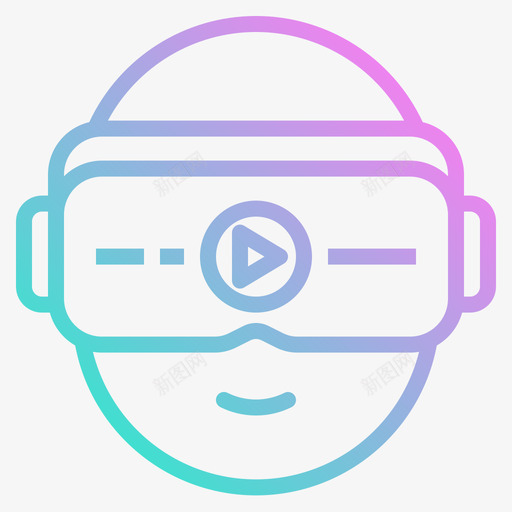 Vr眼镜小工具38渐变svg_新图网 https://ixintu.com Vr 眼镜 小工 工具 渐变