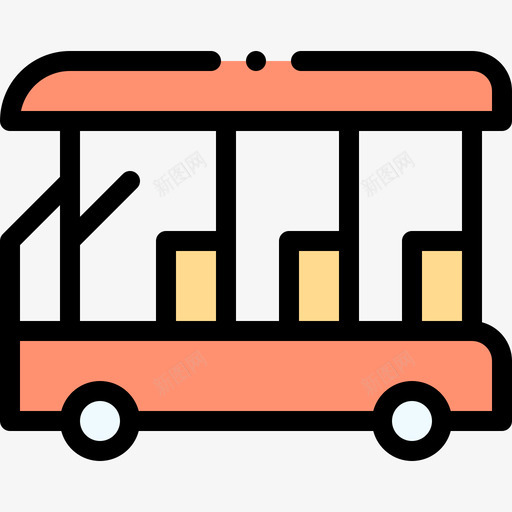 高尔夫球车动物和自然公园1线性颜色svg_新图网 https://ixintu.com 高尔夫球 动物 自然 公园 线性 颜色