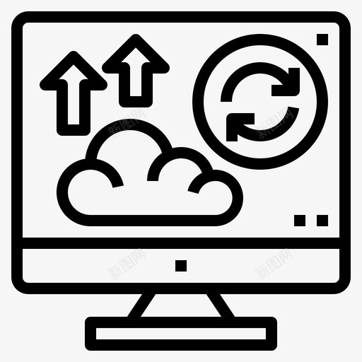 云数据传输3线性svg_新图网 https://ixintu.com 数据传输 线性
