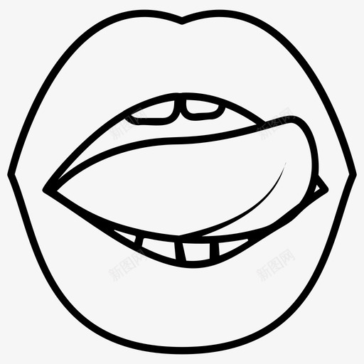 舔舌头的嘴唇诱惑性感svg_新图网 https://ixintu.com 舌头 嘴唇 诱惑 性感 伸出 集合 唇贴 片集 合线 矢量 矢量图