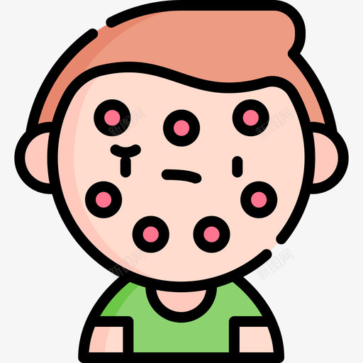 皮疹病毒传播9线状颜色svg_新图网 https://ixintu.com 皮疹 病毒 传播 线状 颜色