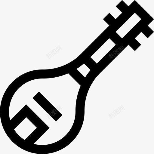西塔尔印度70线性svg_新图网 https://ixintu.com 西塔 印度 线性