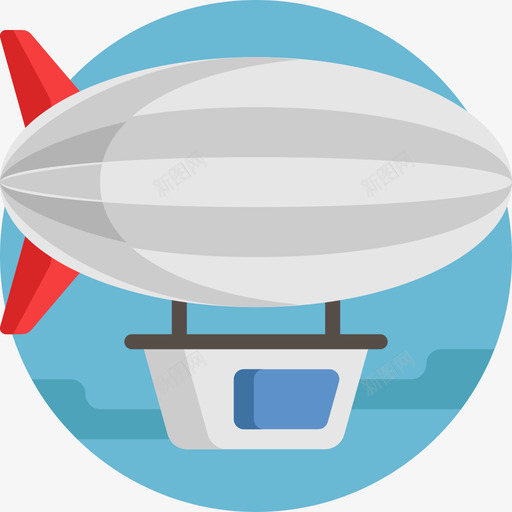 齐柏林飞艇航空55扁平svg_新图网 https://ixintu.com 柏林 飞艇 航空 扁平