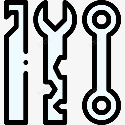 修理工具自行车赛16线颜色svg_新图网 https://ixintu.com 修理 修理工 工具 自行车赛 颜色