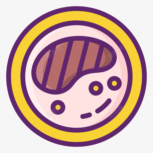 牛排美食家原色svg_新图网 https://ixintu.com 牛排 美食家 原色