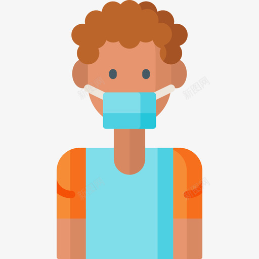 伙计带着医用面具的阿凡达9号扁平svg_新图网 https://ixintu.com 伙计 带着 医用 面具 阿凡 9号 扁平