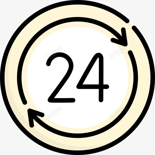 24小时日历日期18线形颜色svg_新图网 https://ixintu.com 24小时 日历 日期 线形 颜色