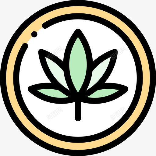 大麻成瘾15线性颜色svg_新图网 https://ixintu.com 大麻 成瘾 线性 颜色