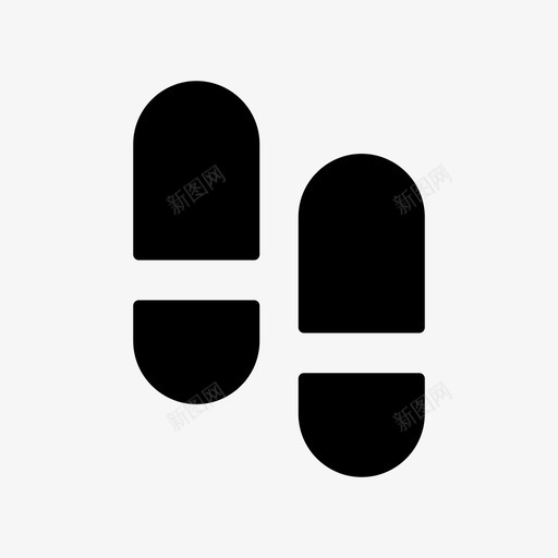 脚印标记印花svg_新图网 https://ixintu.com 脚印 标记 印花 形状 符号 鞋印 鞋子
