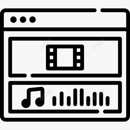 视频版音视频28线性svg_新图网 https://ixintu.com 视频 音视频 线性