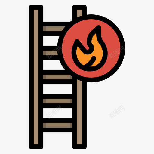 梯子应急15线性颜色svg_新图网 https://ixintu.com 梯子 应急 线性 颜色