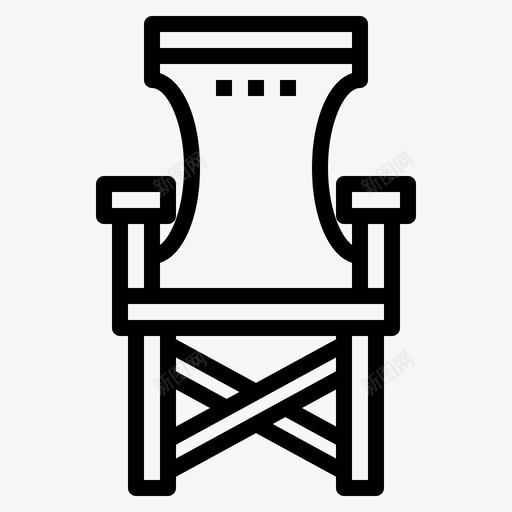 野营椅钓鱼65直线型svg_新图网 https://ixintu.com 野营 钓鱼 直线 线型