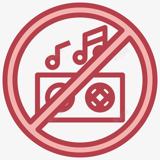没有音乐斋月35号红色svg_新图网 https://ixintu.com 没有 音乐 斋月 35号 红色