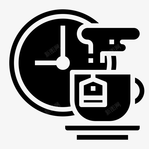 时钟商务520实心svg_新图网 https://ixintu.com 时钟 商务 实心